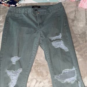 Army distressed jeans low rise